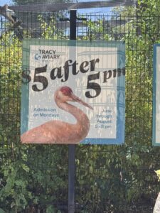 Tracy Aviary $5 after 5pm Modays – June – July – August  ONLY